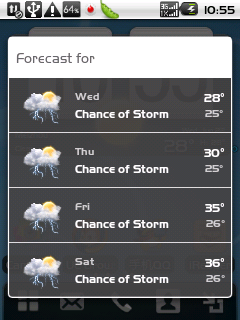 手机软件Fancy Widget VS墨迹天气