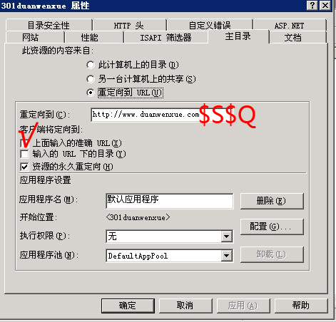 IIS 301 服务器设置方法