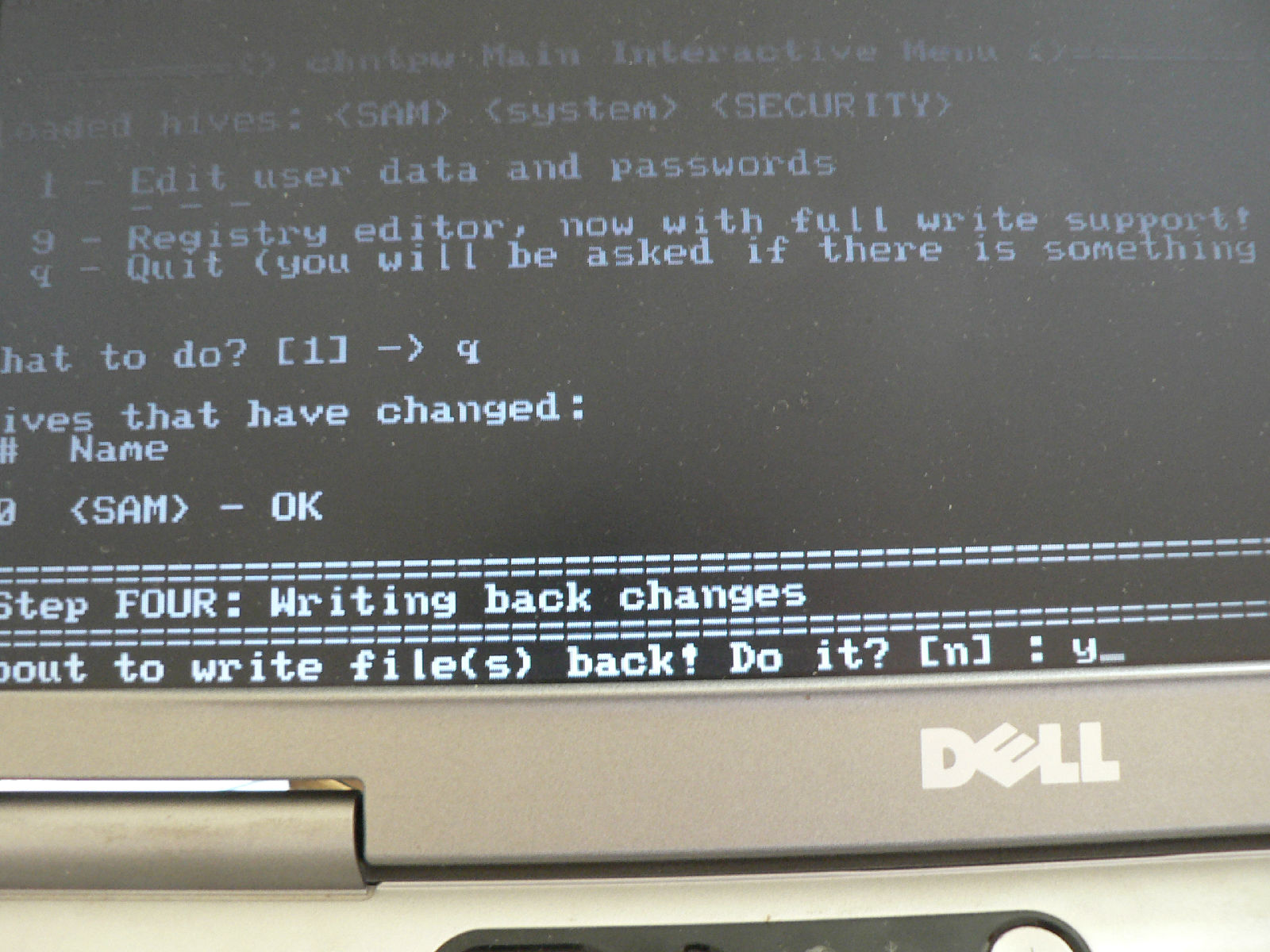 Offline NT 清除系统密码教程图片