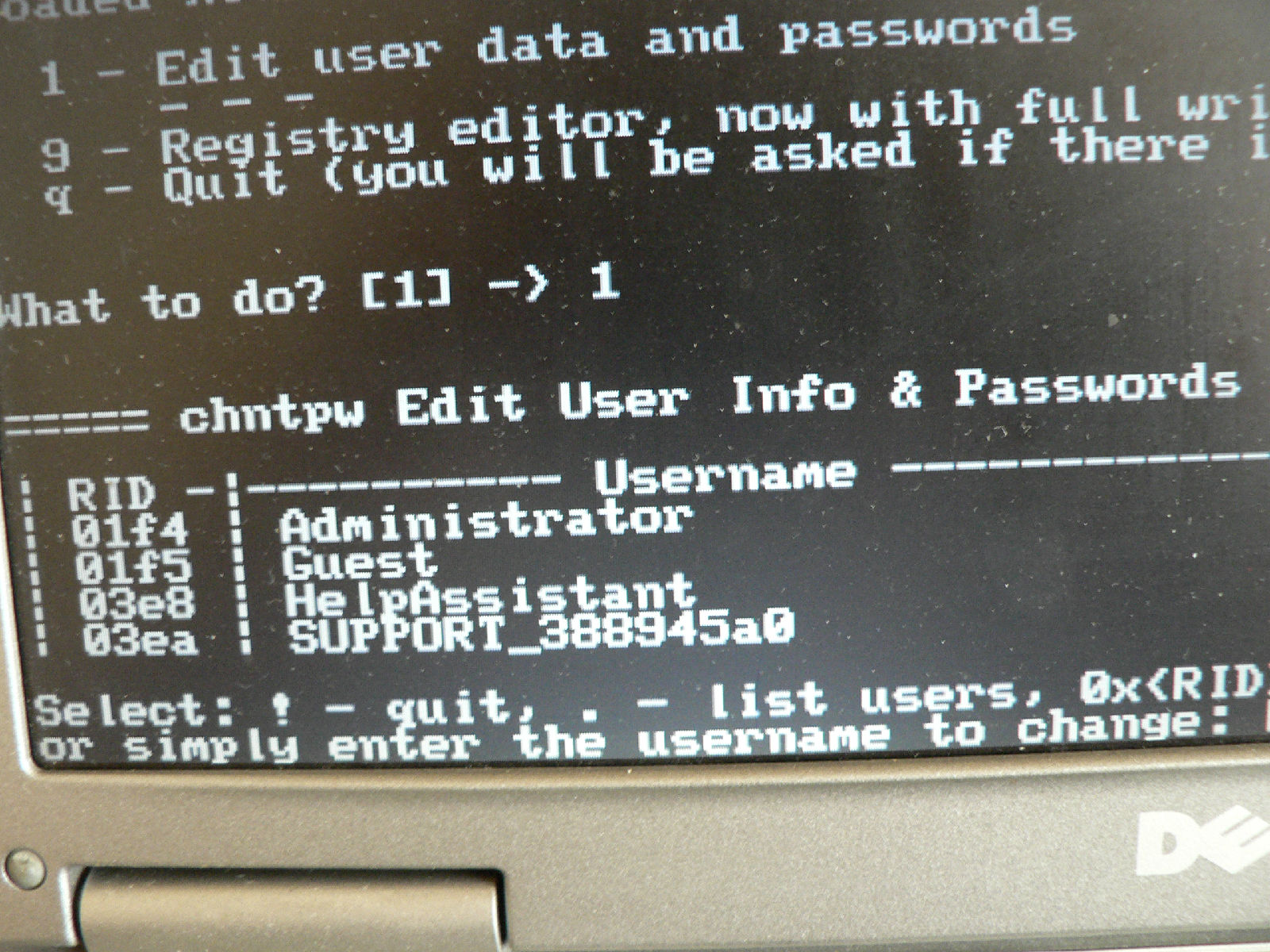 Offline NT 清除系统密码教程图片
