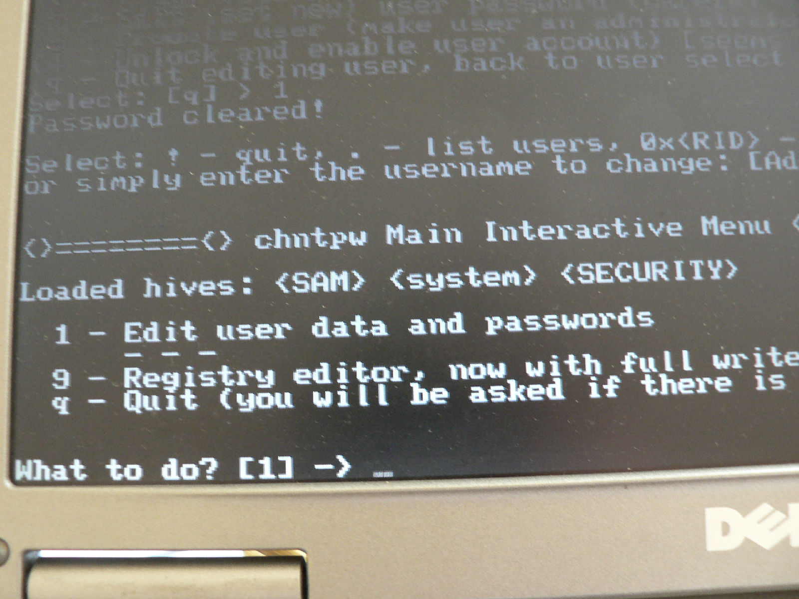 Offline NT 清除系统密码教程图片