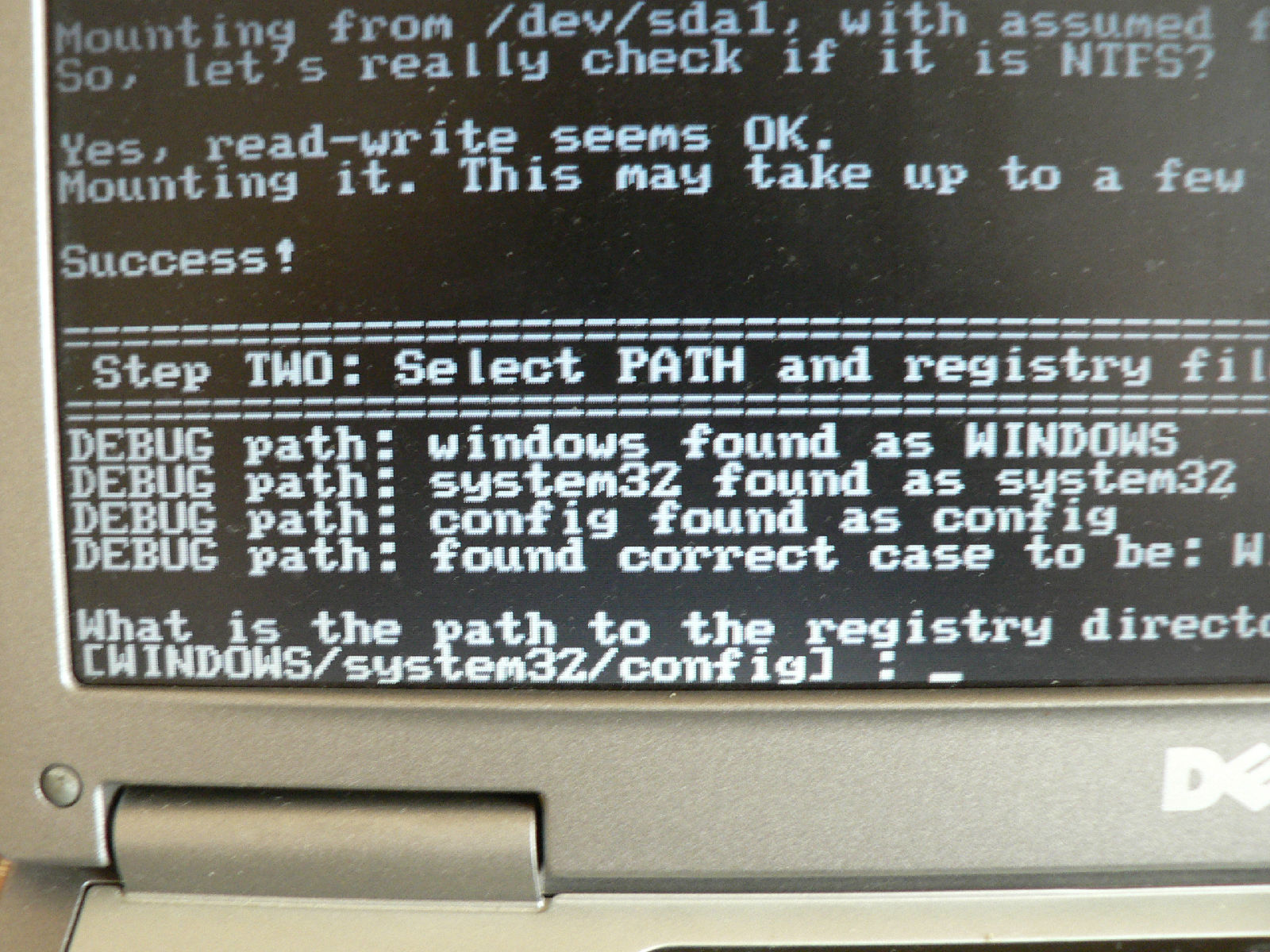 Offline NT 清除系统密码教程图片