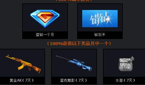CF蓝钻邀你战动全城 翻卡送黄金AK等网址