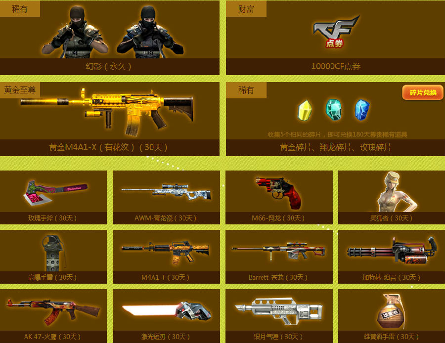 CF酷炫双节惊喜不断 购萌虎名片开启糖果礼盒送幻影等网址