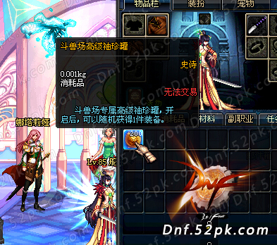 DNF斗兽场高级袖珍罐怎么得 能开出什么