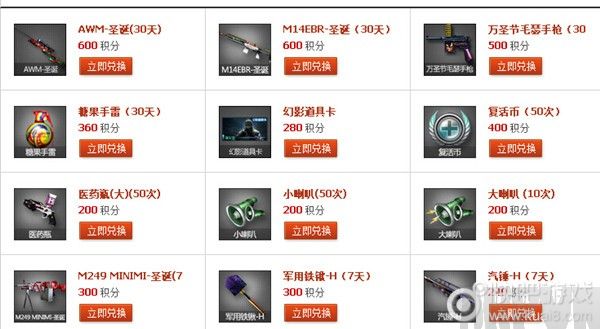 充了那么多钱!年底了别忘记CF积分兑换道具