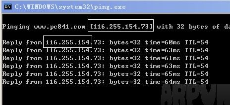 ��������������վ��ping��ַ���ɻ�ȡIP��ַ