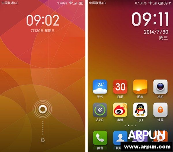乐1和小米4简单对比介绍miui v6 小米手机4