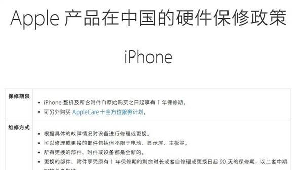 苹果iPhone中国售后保修政策调整细节内容苹果中国售后保修政策调整细节:iPhone行货版遭殃!