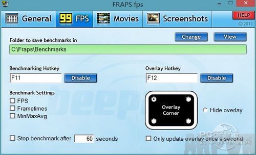 Fraps怎么用?一看就懂的Fraps怎么用教程FPS是什么意思?教你一键显示游戏的FPS
