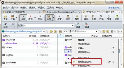 Beyond Compare��ô���ļ��ϴ���FTP��Beyond Compare
