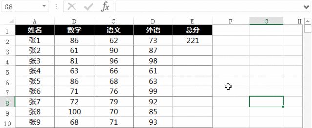 分享Excel中快速复制公式的几种方法,你知道几个?