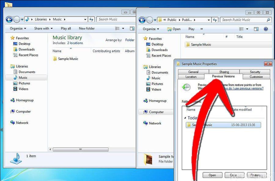 �ļ������ǿ��Իָ�����β���Win7�������ļ���ô�ָ�����λ�ԭ�����ǵ��ļ���