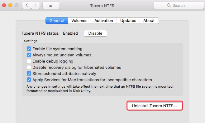 �����ȷ��װ���ѹ���Tuxera NTFS for Mac 2018������
