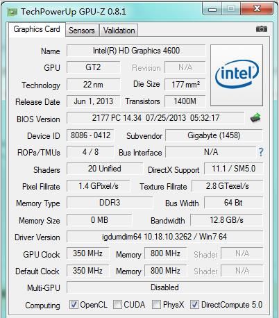 显卡信息识别工具(GPU-Z) v0.8.9