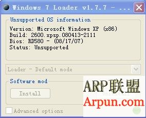 Windows 7 RTM激活工具Windows 7 Loader v1.7.7