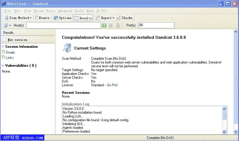 国外经典扫描工具Sandcat Scanner 3.6