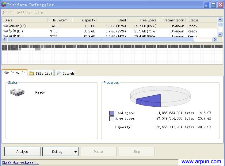 磁盘整理软件Defraggler 多国语言绿色