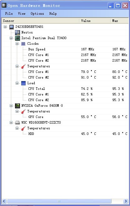 开放式硬件监视器 Open Hardware Monitor