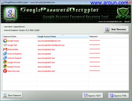 GooglePasswordDecryptor v1.7 ��ɫ��