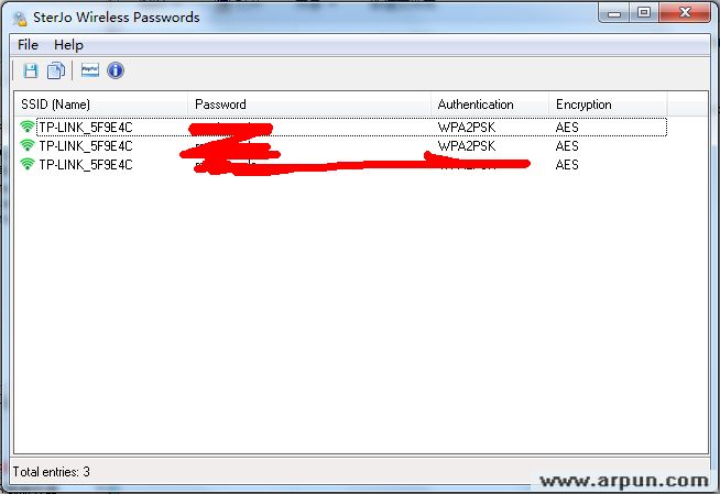 SterJo Wireless Passwords