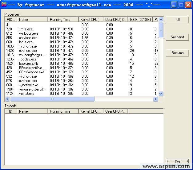 cpu显示线程监示工具(TopShow)