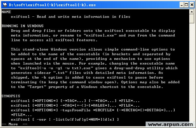相片重命名工具(ExifTool)
