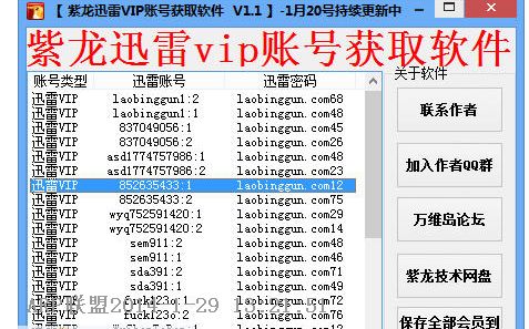 迅雷VIP账号获取软件