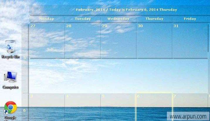 桌面日历desktopcal