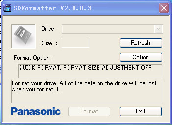 松下sd卡格式化工具