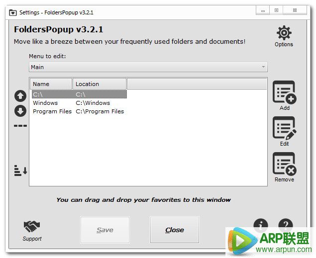 Folders Popup �ļ��п��ٷ��ʹ���