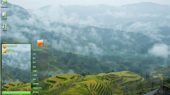 龙脊梯田唯美win7主题