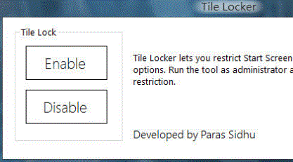 Tile Locker(Win8磁贴锁定工具)