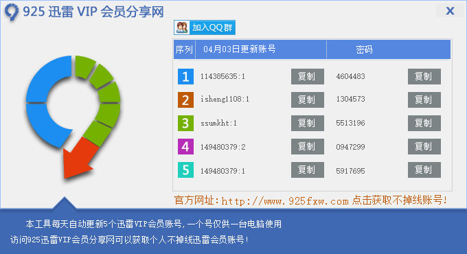 925迅雷VIP会员获取器