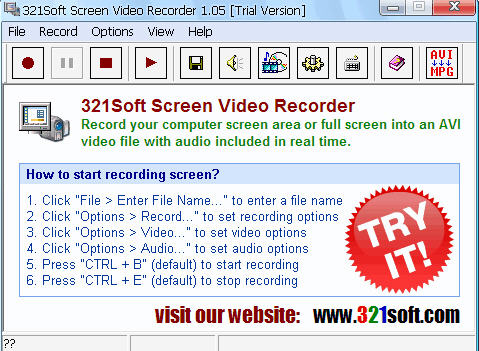 321Soft Screen Video Recorder 绿色版下载