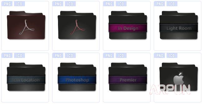 黑色金属文件夹图标指针