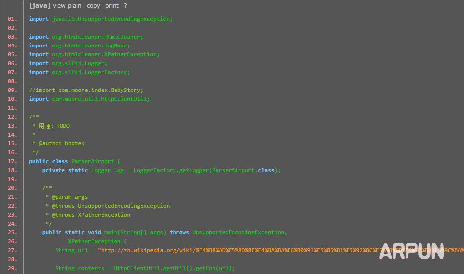 html������(HtmlCleaner)