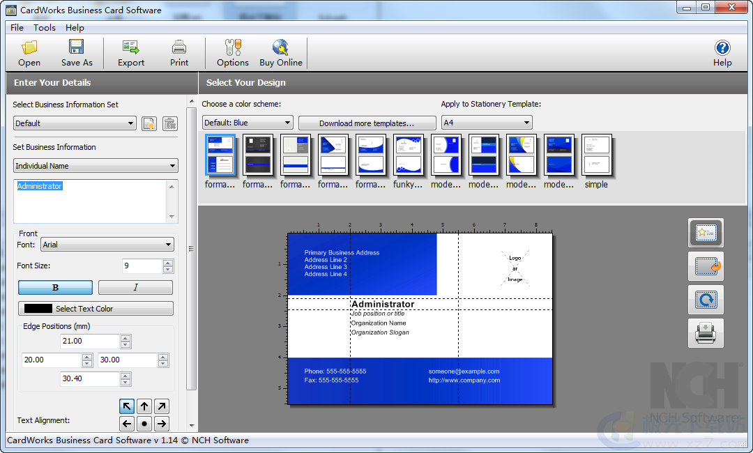 CardWorks Business Card Software