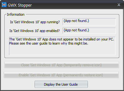 GWX Stopper(win10������ʾ�ر�����)