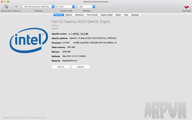 OpenGL Extensions Viewer