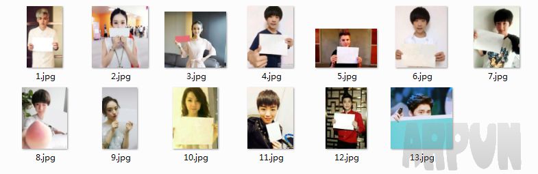 明星举牌照空白图片素材