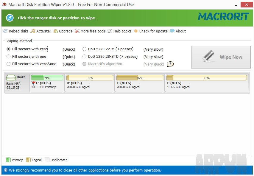 Macrorit Disk Partition Wiper