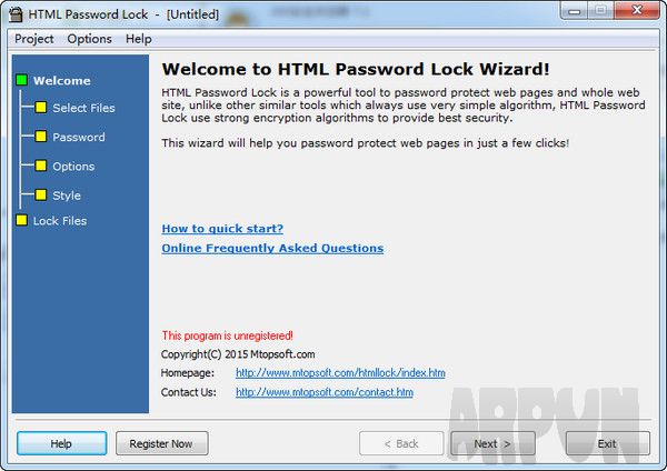 网页加访问密码工具(Mtop HTML Password Lock)