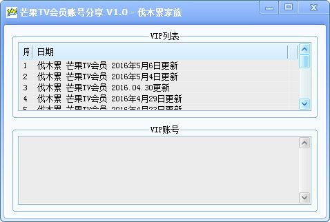 伐木累芒果TV会员账号分享