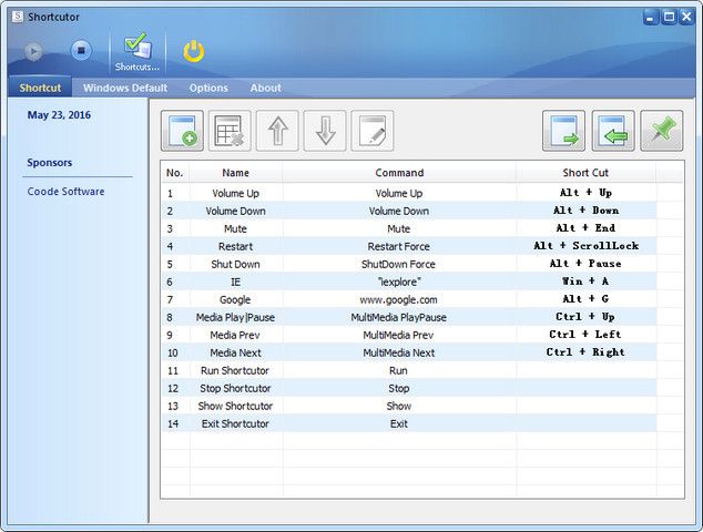 Windows快捷键自定义工具(Shortcutor)