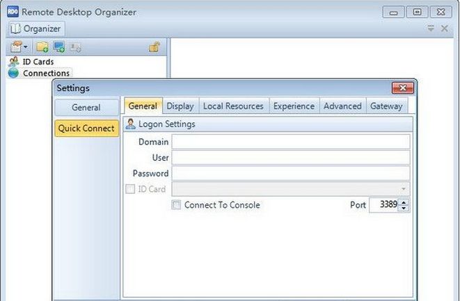 Remote Desktop Organizer Win10