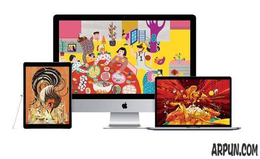 精美年画壁纸_苹果官方精美年画壁纸