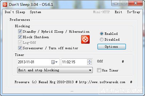 系统防关机软件 Dont Sleep