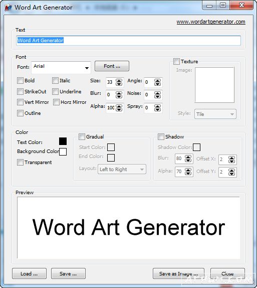 艺术字体生成器Word Art Generator