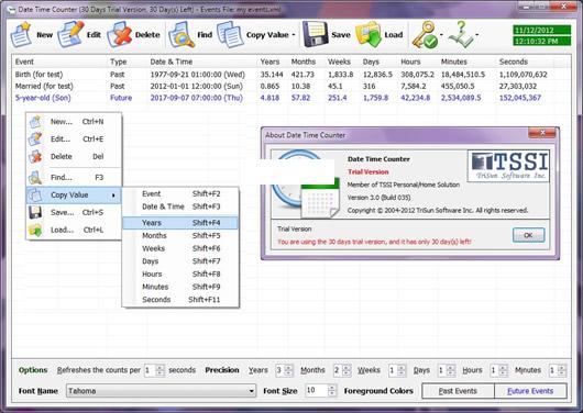 ���ա�������������ʱ������� Date Time Counter